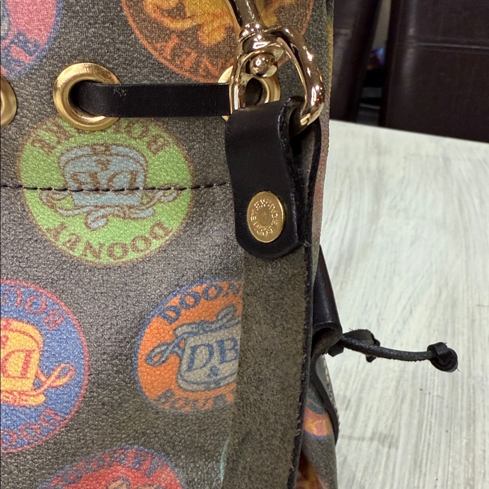 Dooney & Bourke Colorful Logo Tote with Black Accents-EUC - Picture 3 of 10